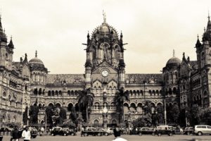 cars, Architecture, Buildings, Crowd, Train, Stations, Grayscale, Mumbai, Aia