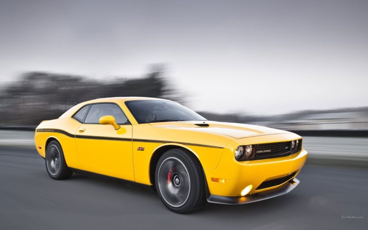cars, Dodge, Challenger, Dodge, Challenger, Srt8, Black, And, Yellow HD Wallpaper Desktop Background