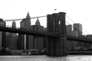 bridges, Brooklyn, Bridge, Flags, New, York, City, Manhattan, Grayscale, Monochrome, American, Flag