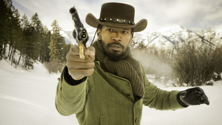 django, Unchained, Jaime, Foxx, Hat, Revolver, Weapons, Men HD Wallpaper Desktop Background