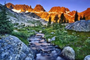 mountains, Landscapes, Nature, California, Streams, Land