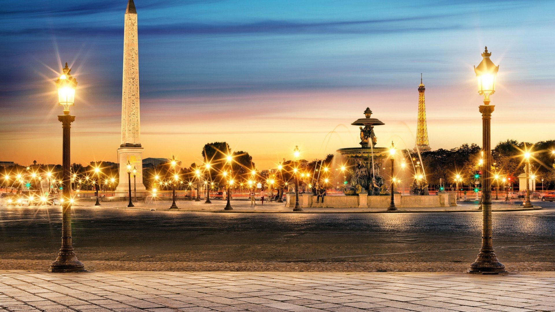 paris, Cityscapes, France, Obelisk, Evening, Luxor, Cities, The, Luxor, Obelisk Wallpaper