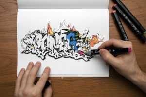 paper, Hands, Graffiti, Paint, Marker