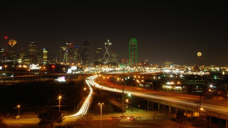 cityscapes, Buildings, Dallas, Long, Exposure HD Wallpaper Desktop Background