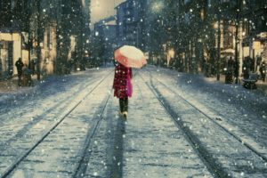 snow, Istanbul, Umbrellas, Istiklal, Street, Lifestyle, Street