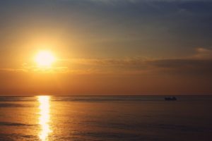 sunset, Sun, Boats, Sea