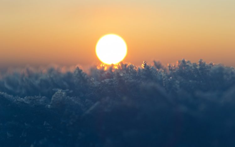 sunset, Sunrise, Sun, Dawn, Hoarfrost HD Wallpaper Desktop Background
