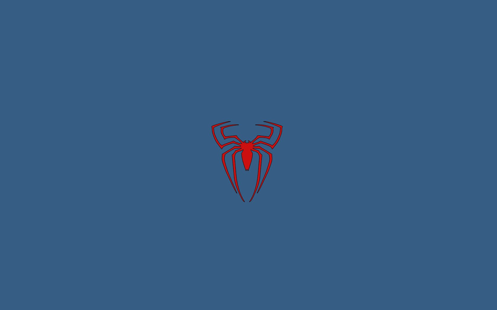 minimalistic, Spider man, Blue, Background, Spider man, Logo Wallpaper