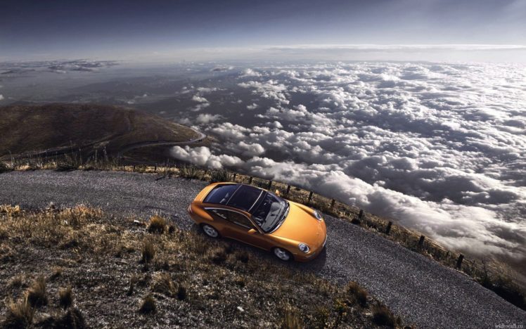 clouds, Landscapes, Porsche, Cars, Skyscapes HD Wallpaper Desktop Background