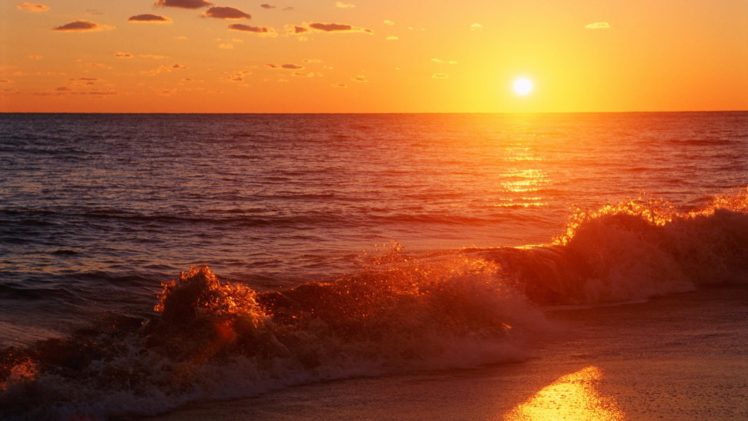 sunset, California, Pacific, Beaches HD Wallpaper Desktop Background