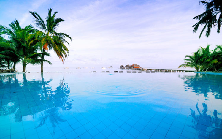 pool, Reflection, Mood, Zen, Ripple, Tropical, Ocean, Relax, Vacaction HD Wallpaper Desktop Background