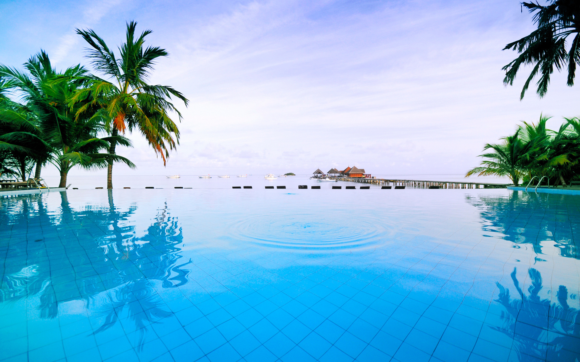 pool, Reflection, Mood, Zen, Ripple, Tropical, Ocean, Relax, Vacaction Wallpaper
