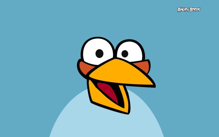 Blue Angry Birds Simple Background Wallpapers Hd Desktop And Mobile Backgrounds
