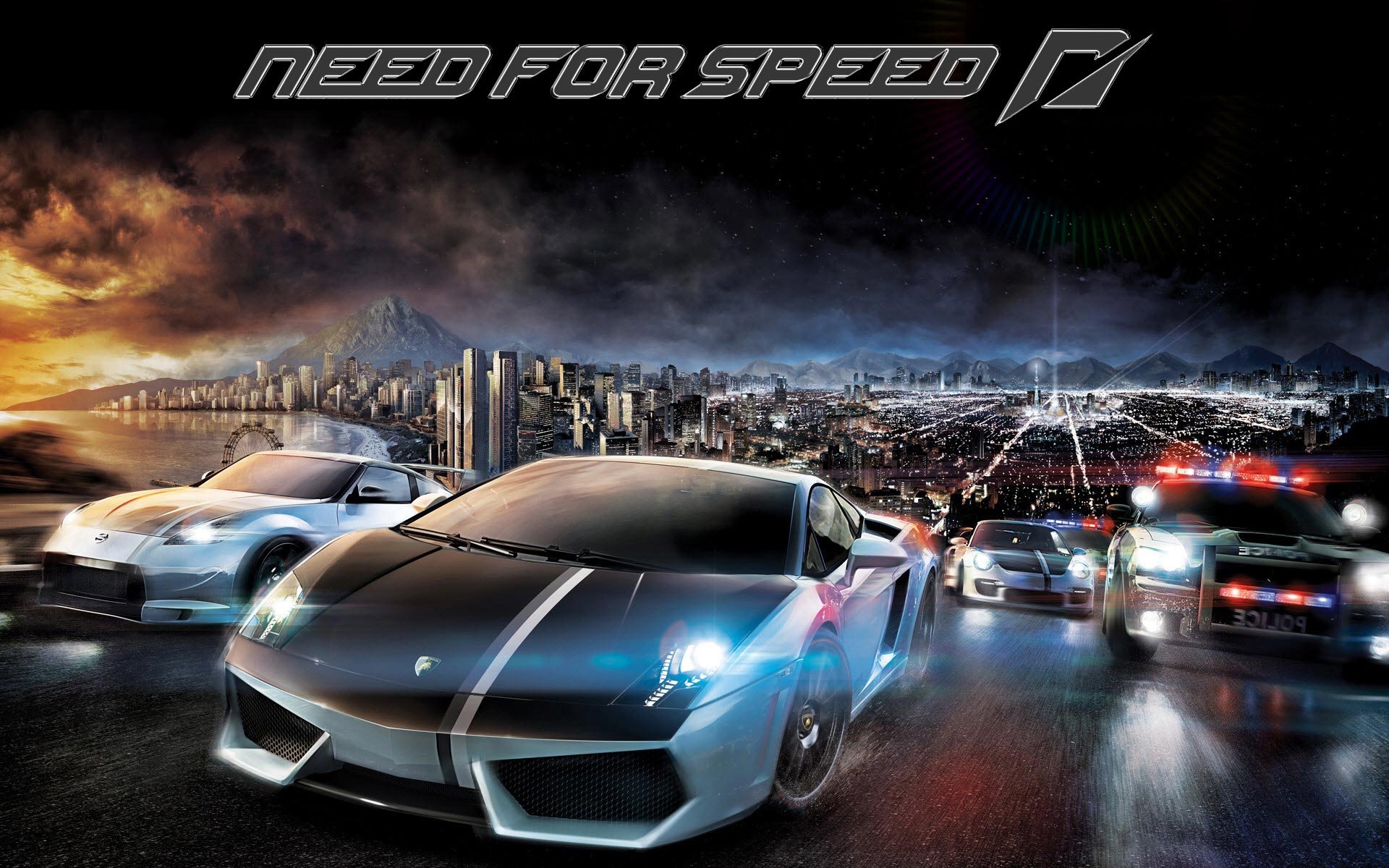 need, For, Speed, Action, Police, Race, Racing, Lamborghini, Supercar, Poster Wallpaper