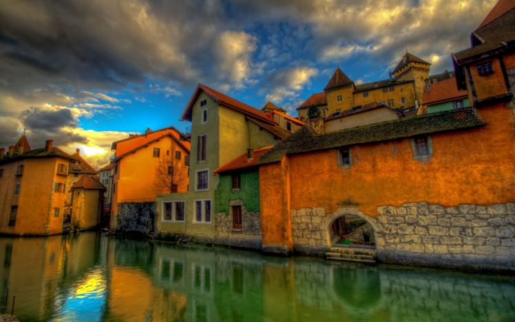 houses, Hdr, Photography, Rivers HD Wallpaper Desktop Background