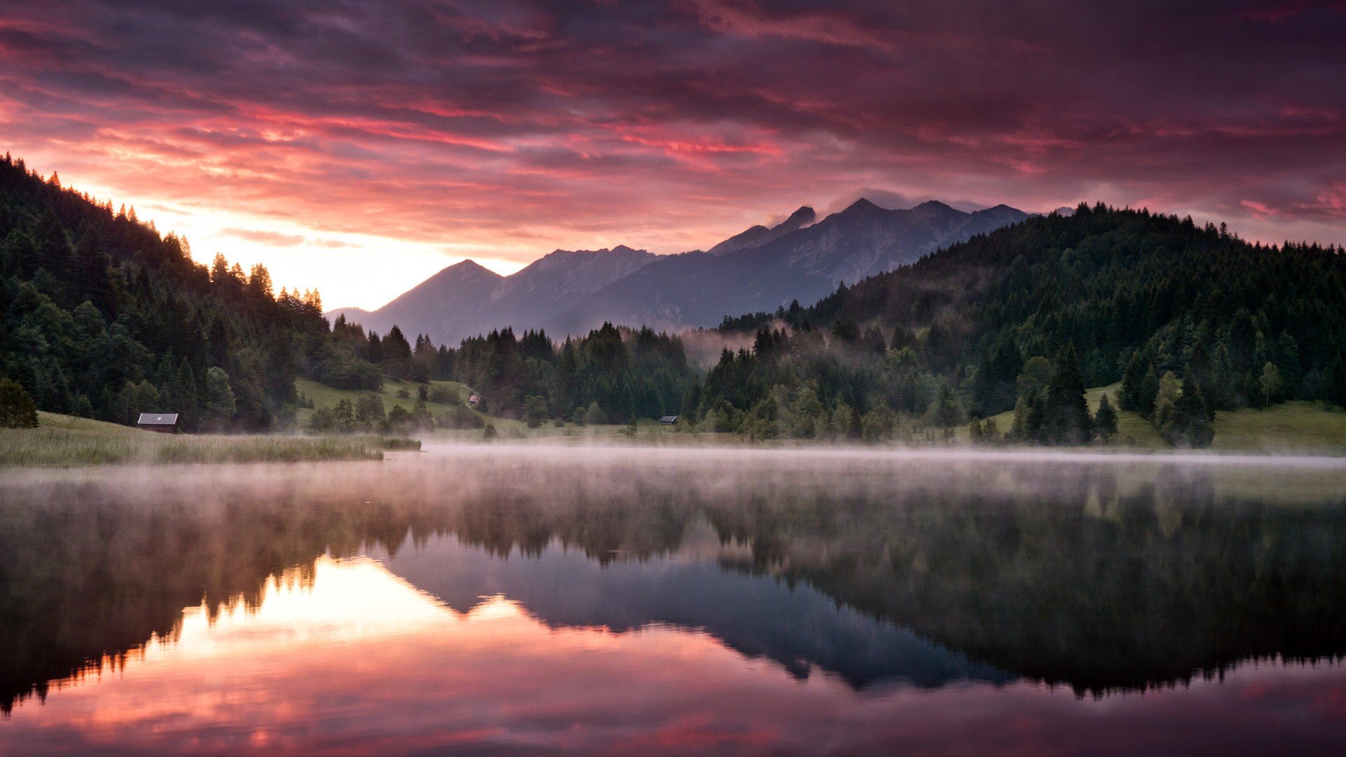 mountains, Lakes, Reflections Wallpaper