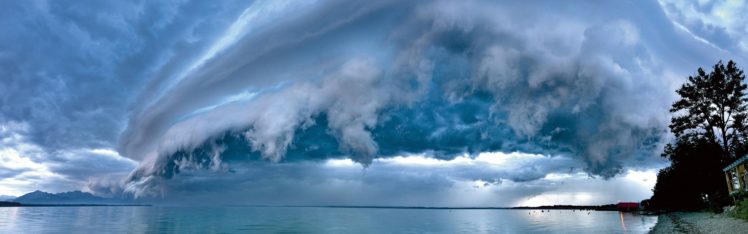 clouds, Germany, Bavaria, Panorama, Overcast, Skyscapes, Sea HD Wallpaper Desktop Background