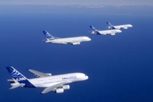 blue, Aircraft, Airbus, Airbus, A380 800, Skyscapes