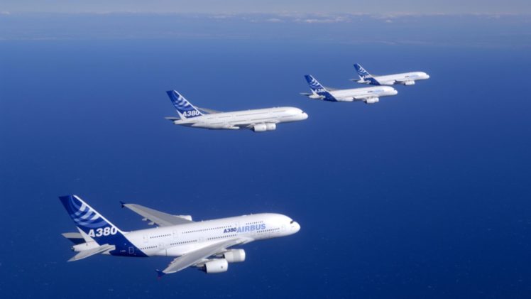 blue, Aircraft, Airbus, Airbus, A380 800, Skyscapes HD Wallpaper Desktop Background