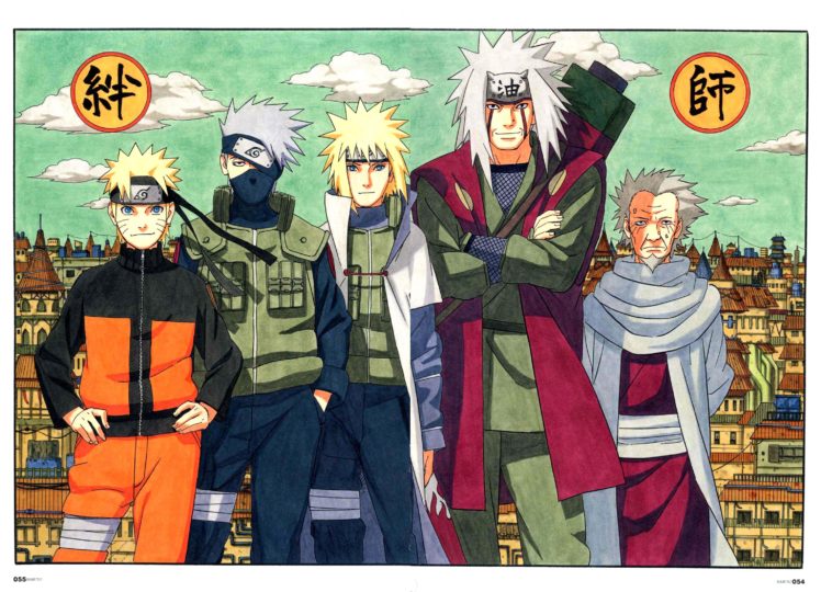 naruto , Shippuden, Yondaime, Sarutobi, Hiruzen, Uzumaki, Naruto, Kakashi, Hatake, Jiraiya HD Wallpaper Desktop Background