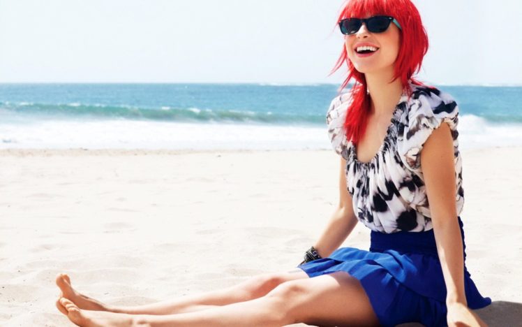 hayley, Williams, Women, Music, Redheads, Models, Sunglasses, Beaches HD Wallpaper Desktop Background