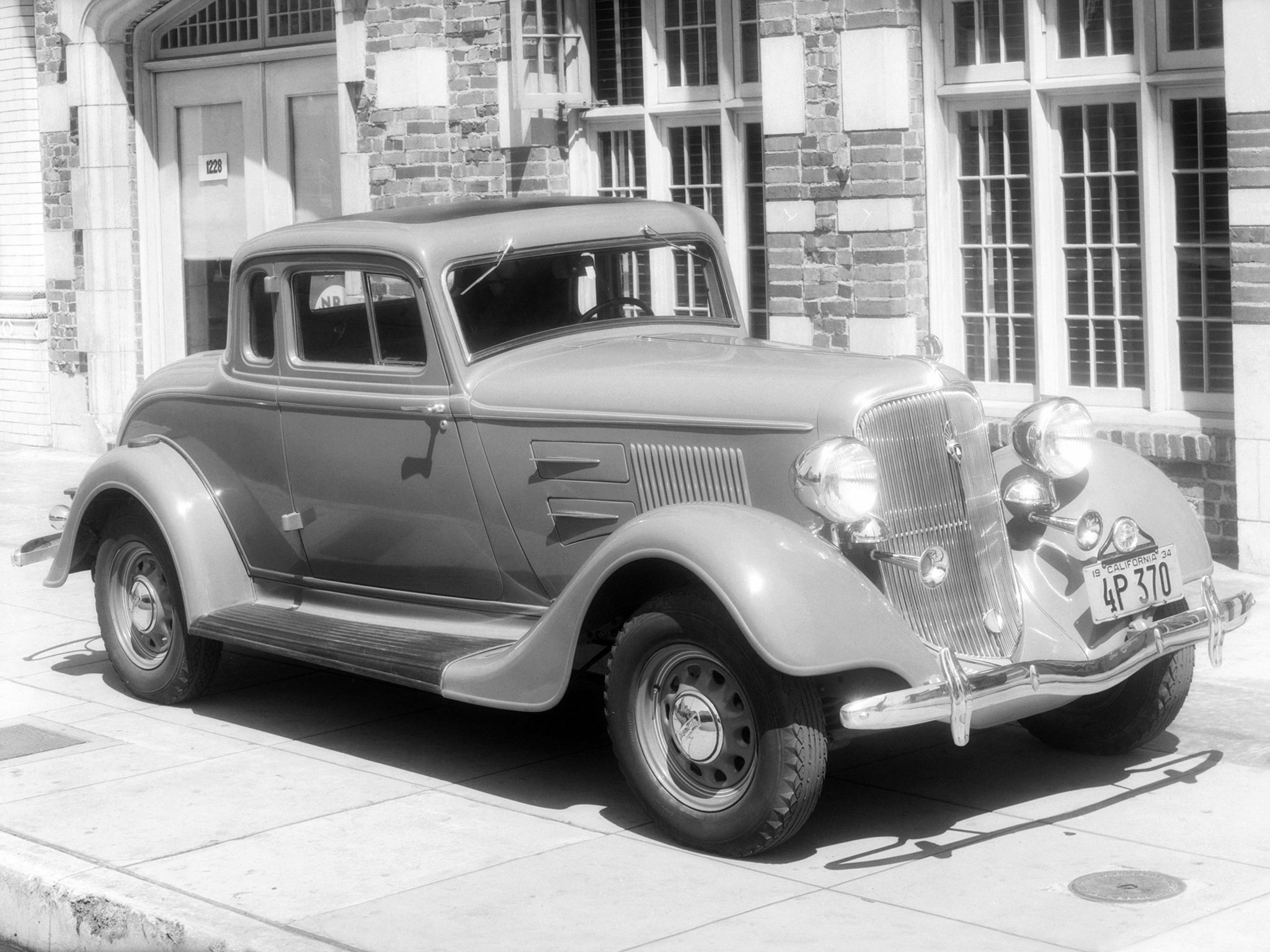 1934, Plymouth, P e, Deluxe, Coupe, Retro Wallpaper