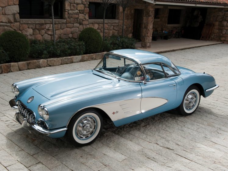 1959 60, Chevrolet, Corvette, C 1,  867 , Muscle, Retro, Classic, Supercar, Fa HD Wallpaper Desktop Background