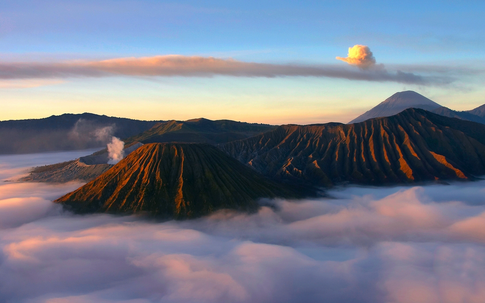 landscapes, Volcano, Clouds, Sky Wallpaper