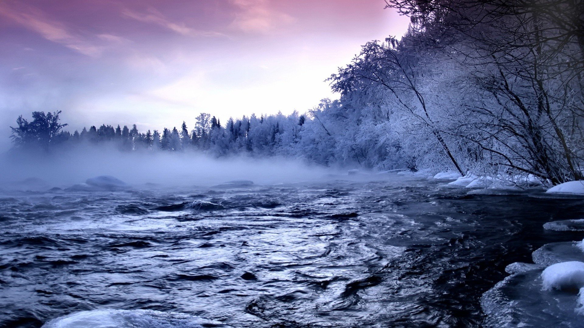 landscapes, Nature, Winter, Snow, Fog, Mist, Natural, Scenery Wallpaper