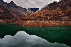 water, Mountains, Clouds, Landscapes, Reflections