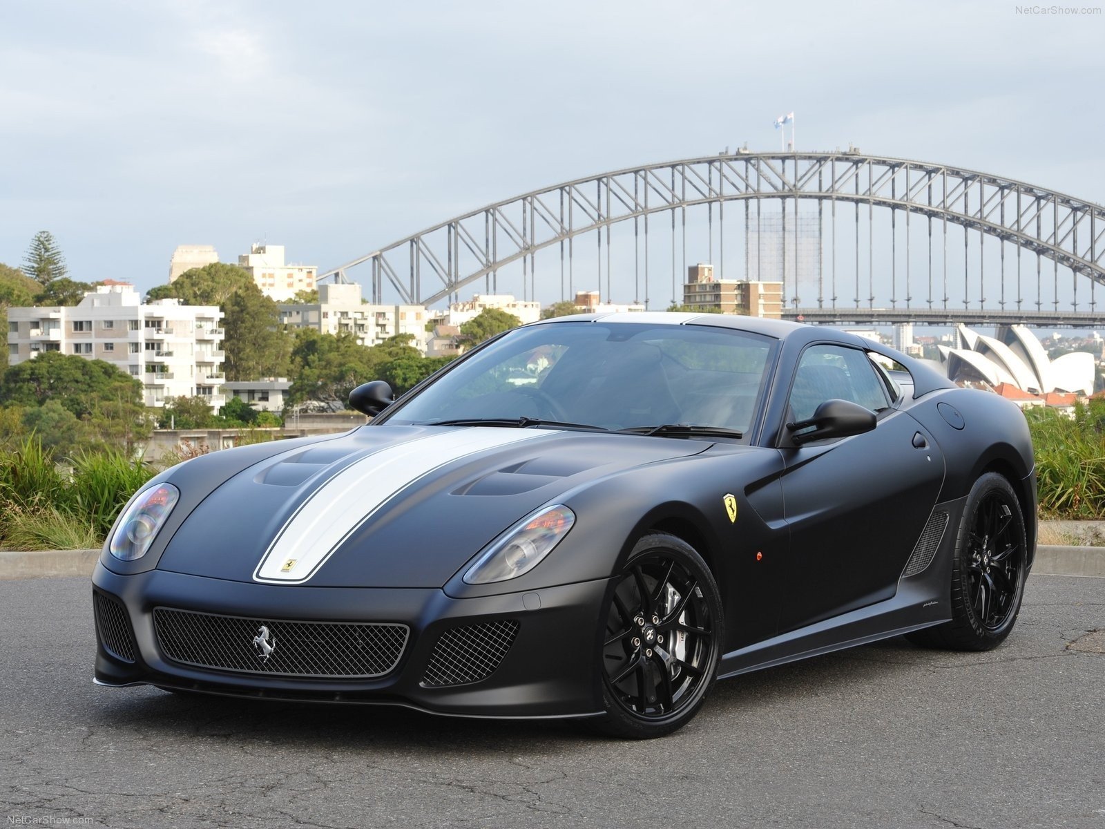 black, Cars, Ferrari, 599, Ferrari, 599, Gto, Sydney, Harbour, Bridge Wallpaper