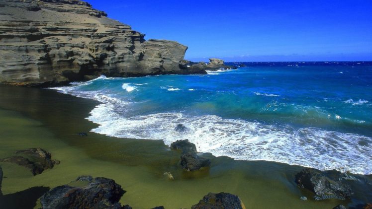 green, Hawaii, Beaches HD Wallpaper Desktop Background