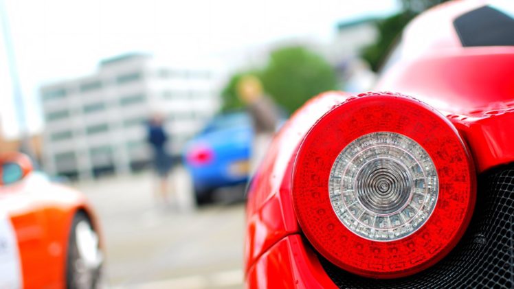 close up, Cars, Ferrari, Ferrari, 458, Italia, Taillights HD Wallpaper Desktop Background