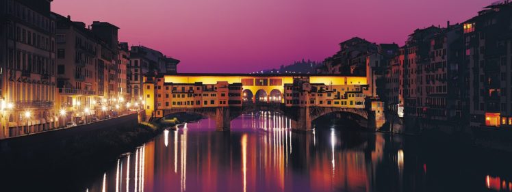 bridges, Italy, Florence, Ponte, Vecchio, Rivers, Reflections HD Wallpaper Desktop Background
