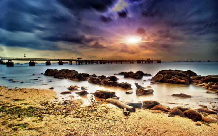 clouds, Landscapes, Sea HD Wallpaper Desktop Background