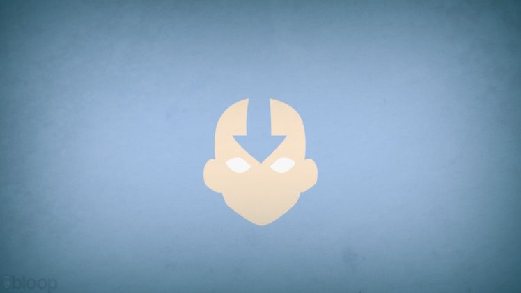 minimalistic, Avatar , The, Last, Airbender, Aang, Blue, Background, Blo0p HD Wallpaper Desktop Background