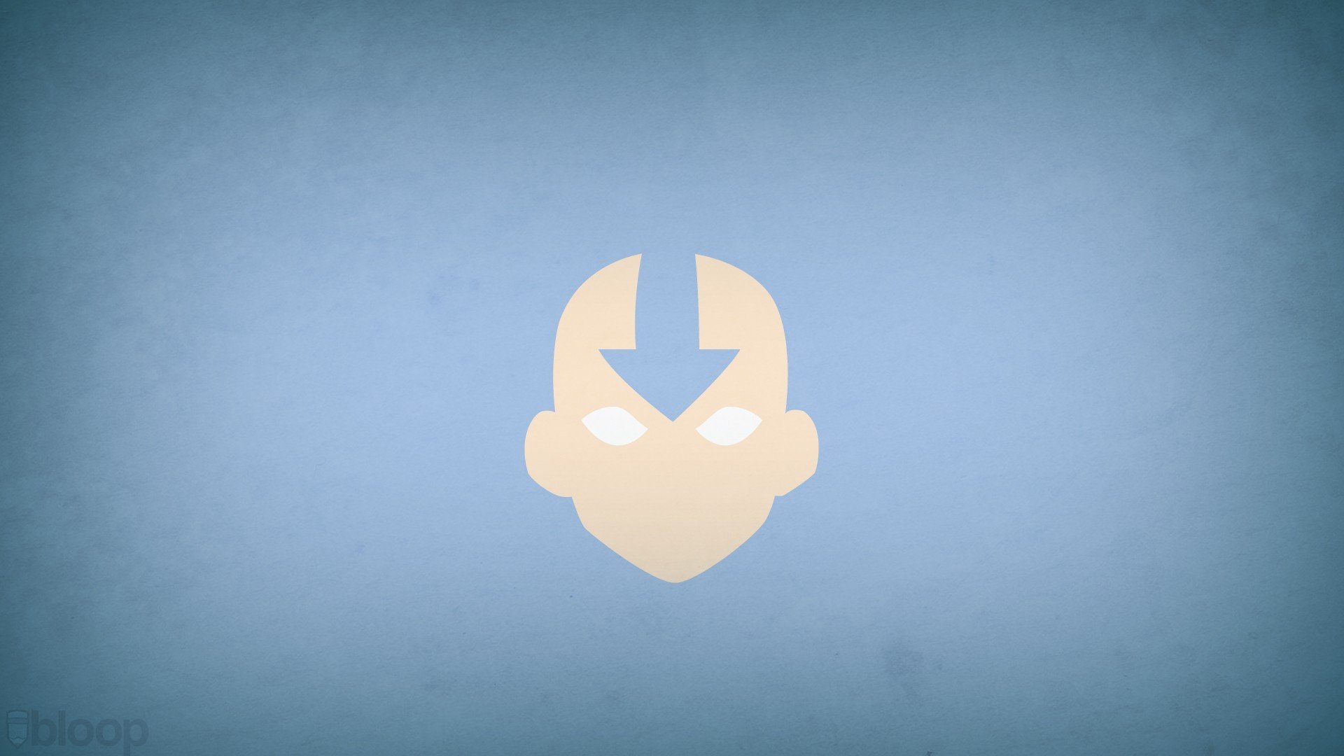 minimalistic, Avatar , The, Last, Airbender, Aang, Blue, Background, Blo0p Wallpaper