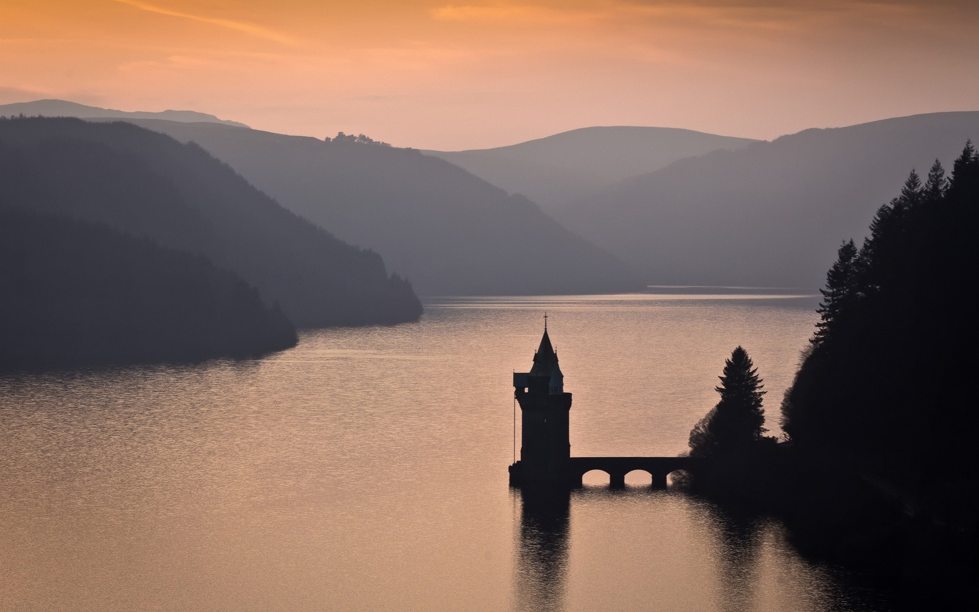 landscapes, Mountains, Sky, Sunset, Sunrise, Church, Lighthouse Wallpaper