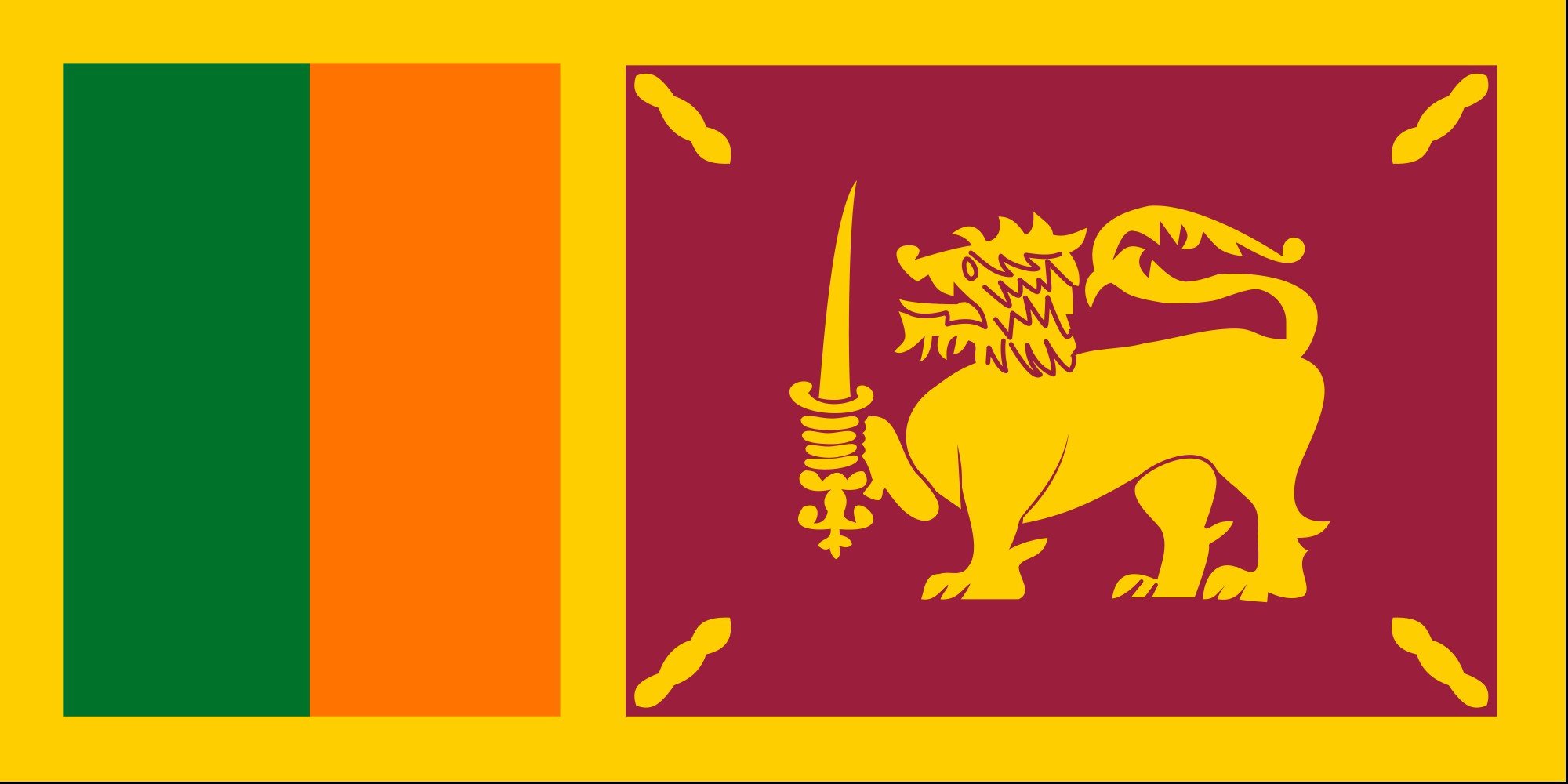 2000px flag, Of, Ceylon, 1951 1972, Svg Wallpaper