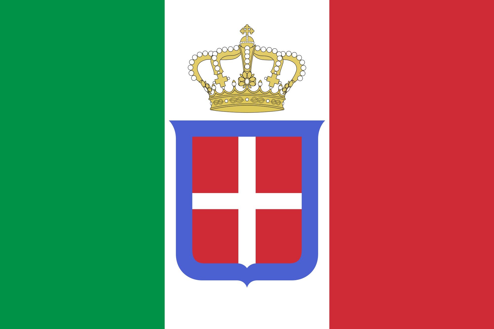 2000px flag, Of, Italy,  1861 1946 , Crowned, Simplified, Svg Wallpaper