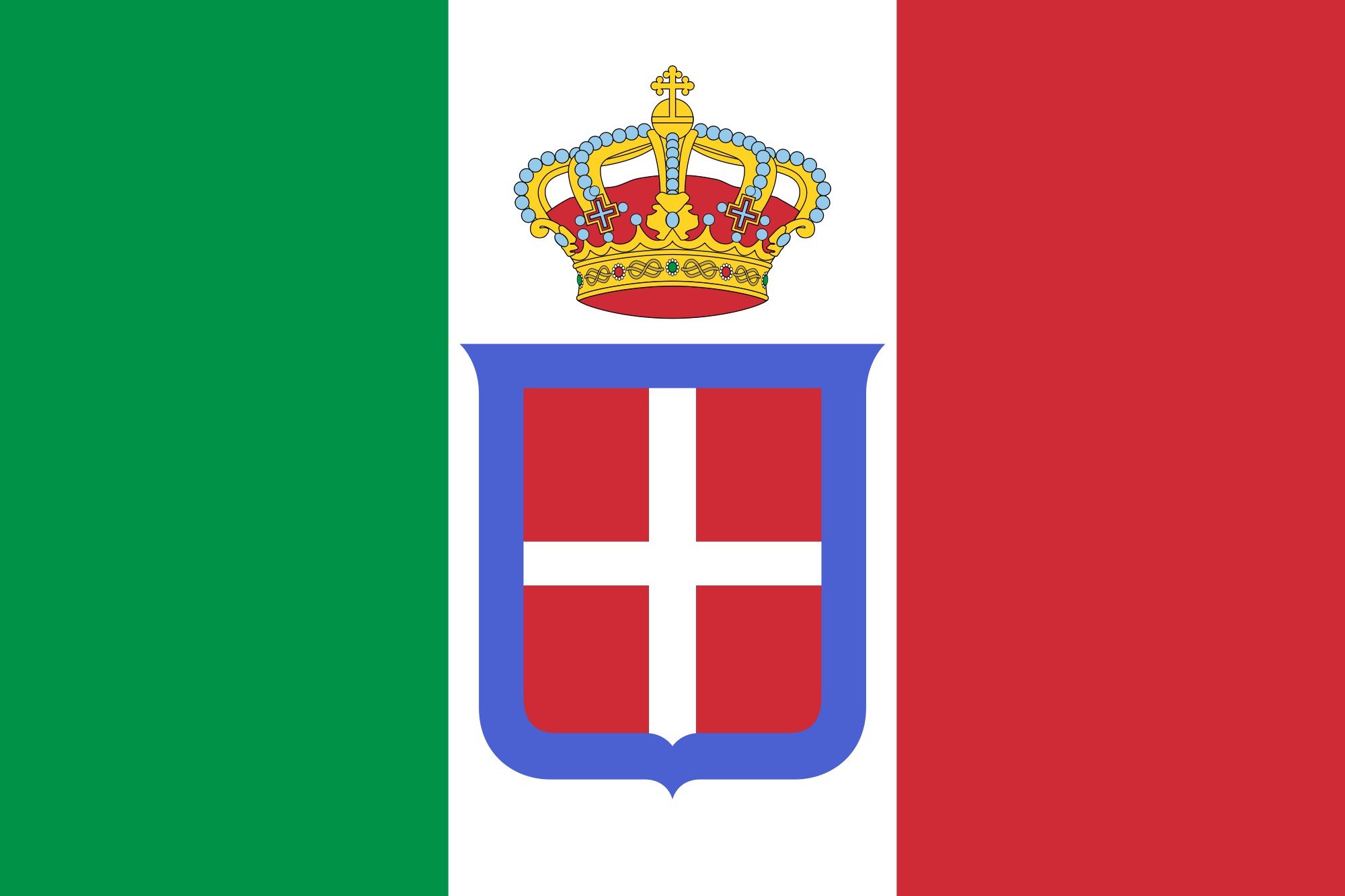 2000px flag, Of, Italy,  1861 1946 , Crowned, Alternate, Svg Wallpaper
