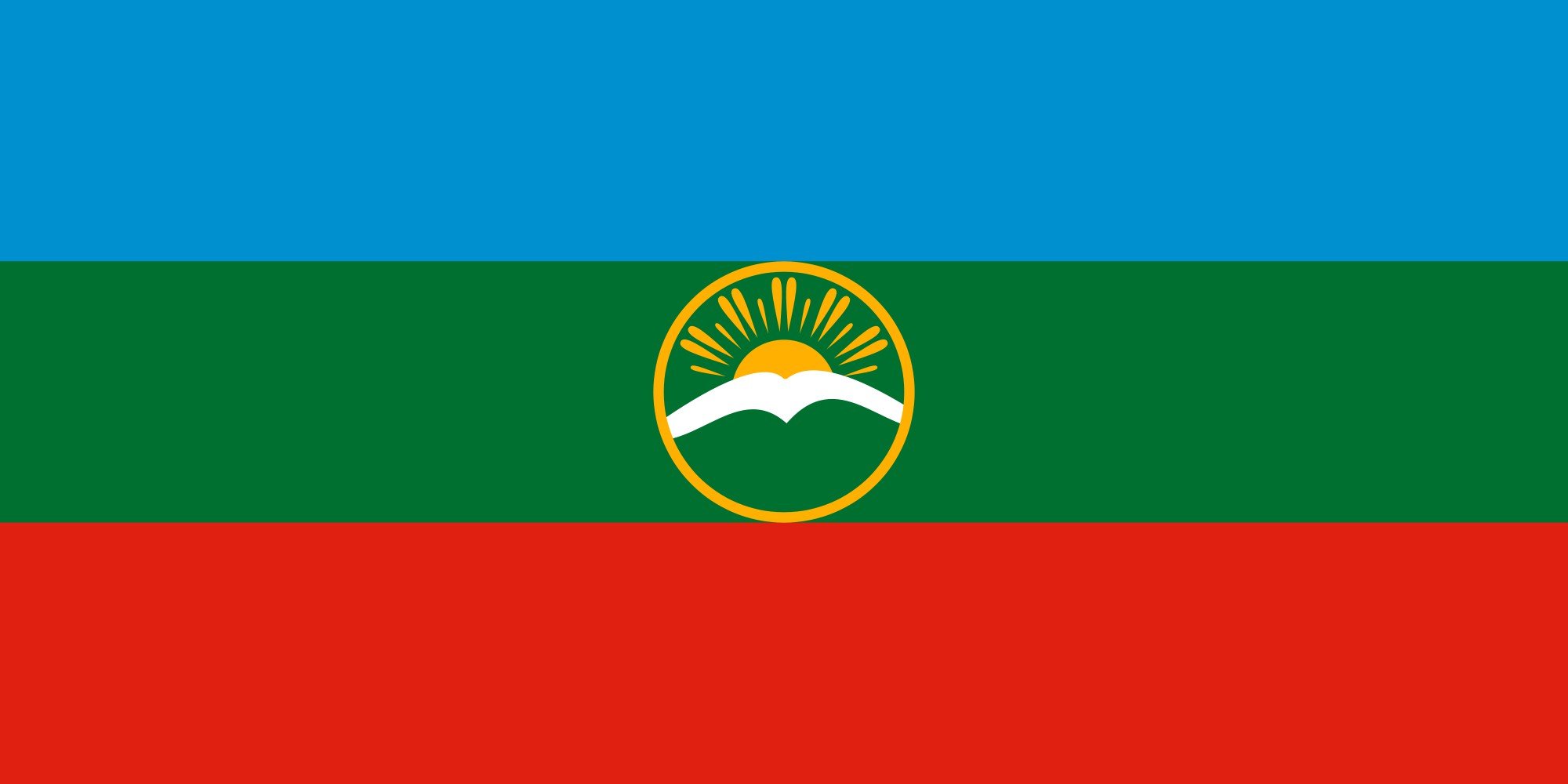 2000px flag, Of, Karachay cherkessia, Svg Wallpaper