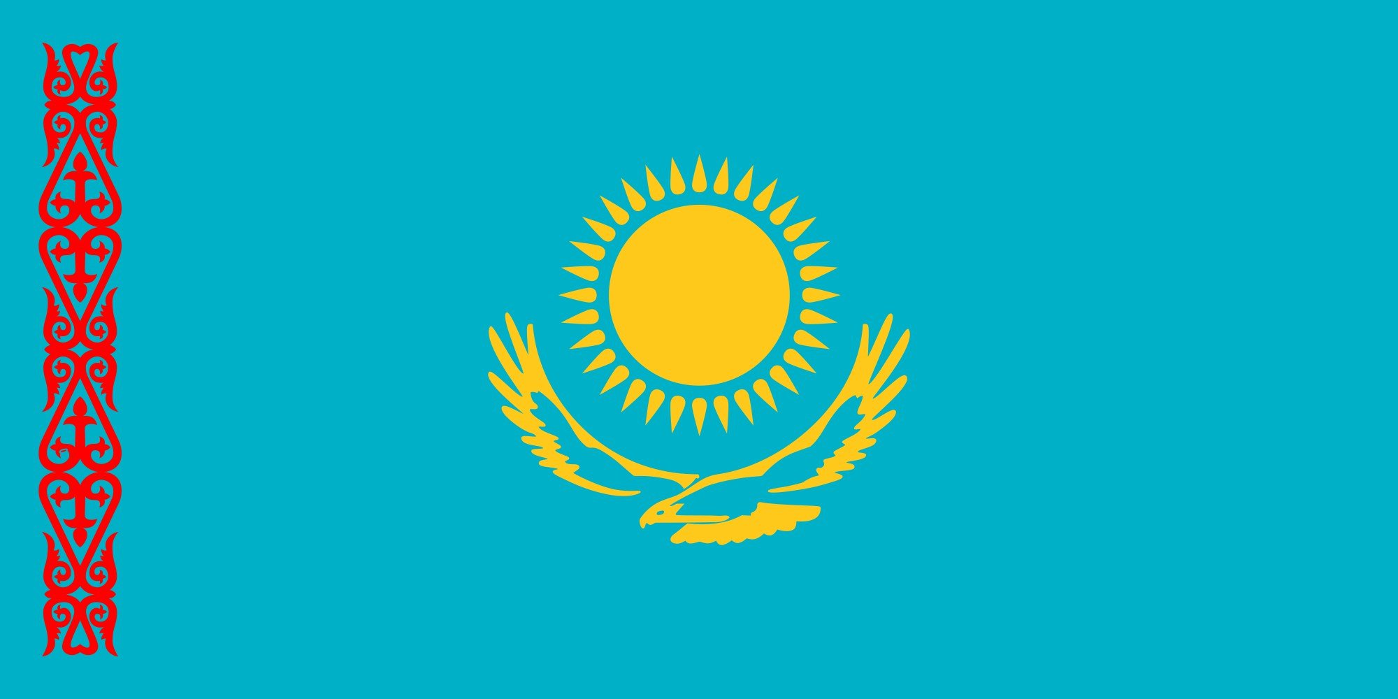 2000px flag, Of, Kazakhstan,  1992 1996 , Svg Wallpaper