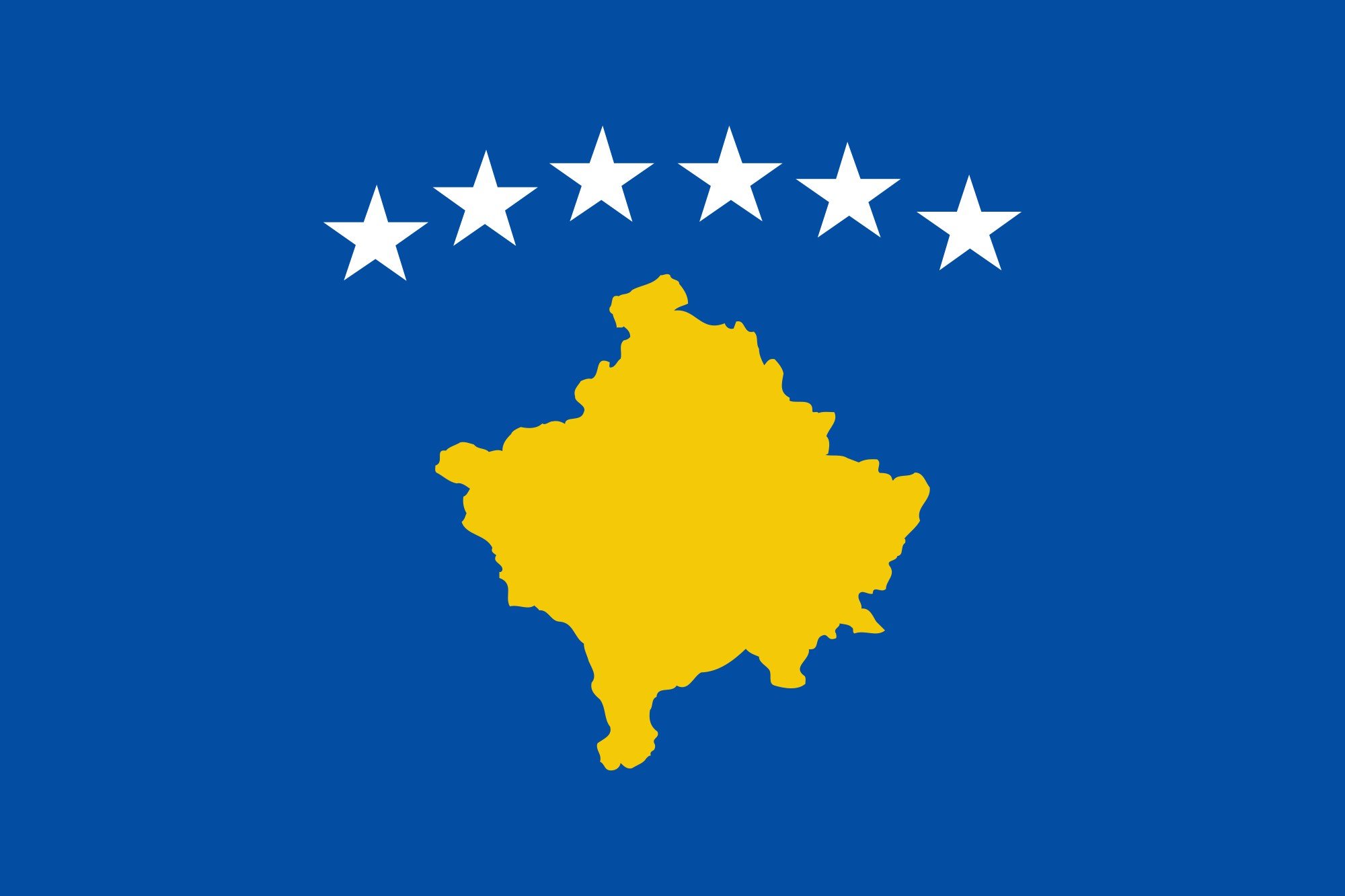2000px flag, Of, Kosovo,  yellow , Svg Wallpaper