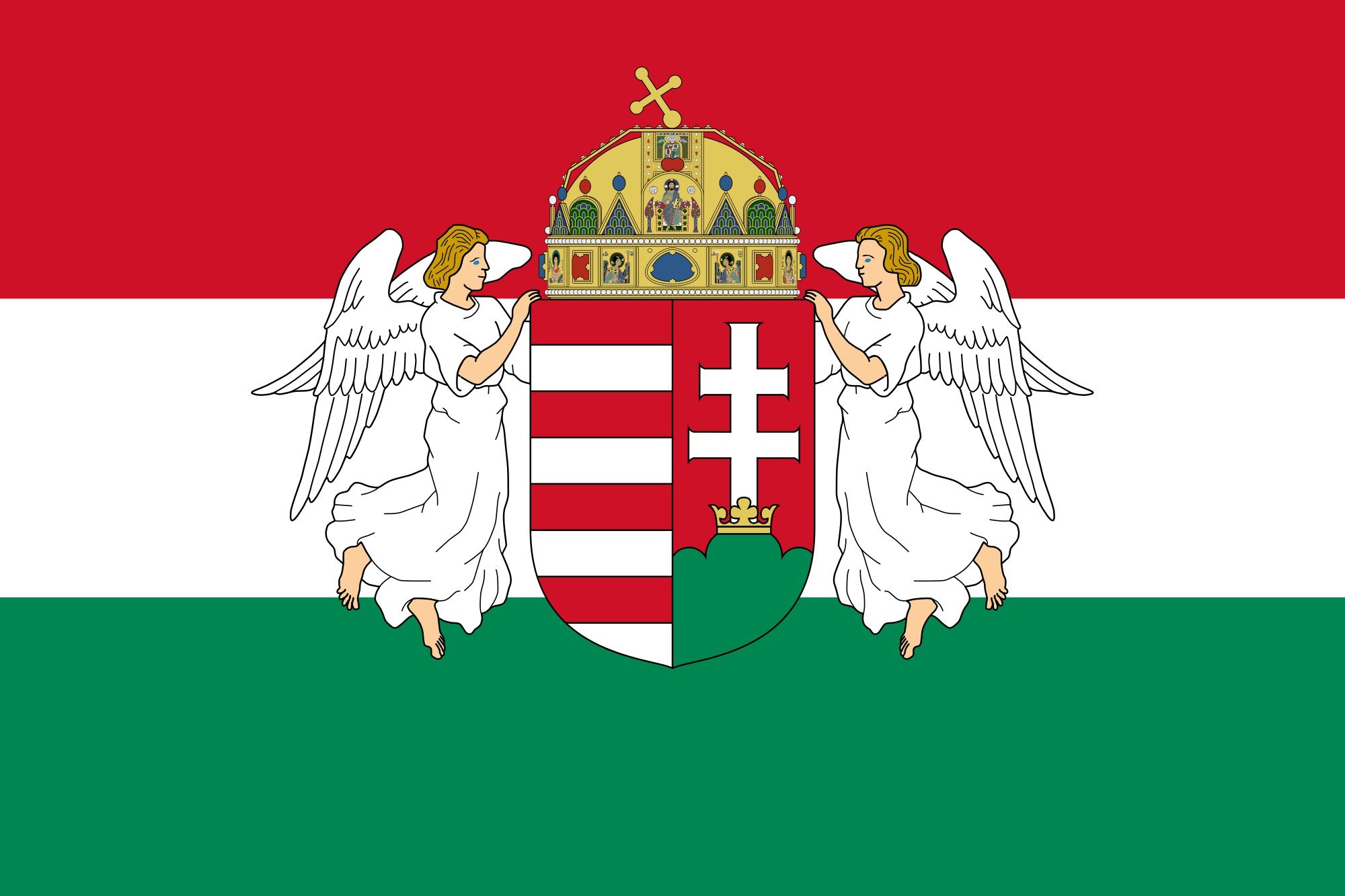 2000px flag, Of, Hungary,  1867 1918 , Svg Wallpaper