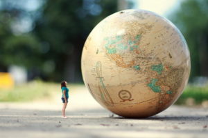 manip, Earth, Globe, Sphere, Map, Women, Humor, Mood, Travel, Situation