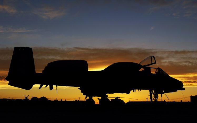 sunset, Aircraft, Military, A 10, Thunderbolt, Ii HD Wallpaper Desktop Background