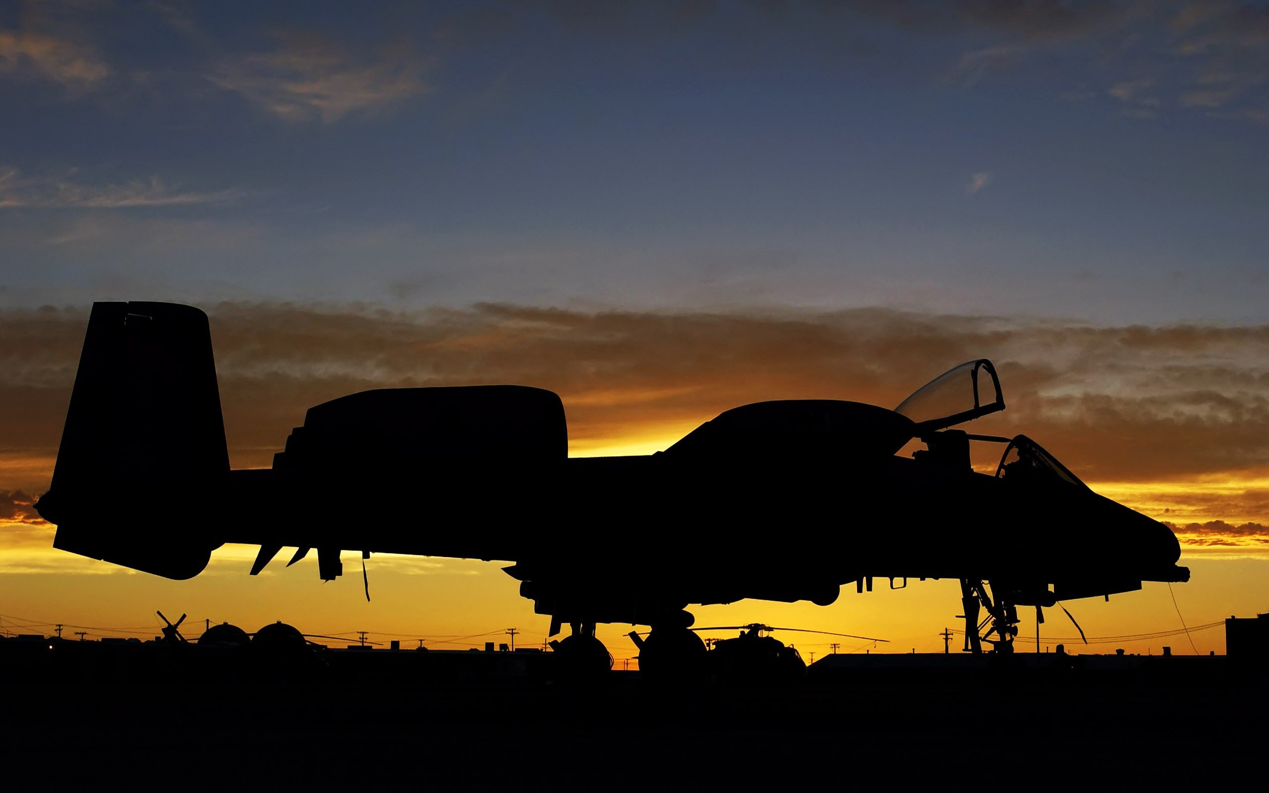 sunset, Aircraft, Military, A 10, Thunderbolt, Ii Wallpaper