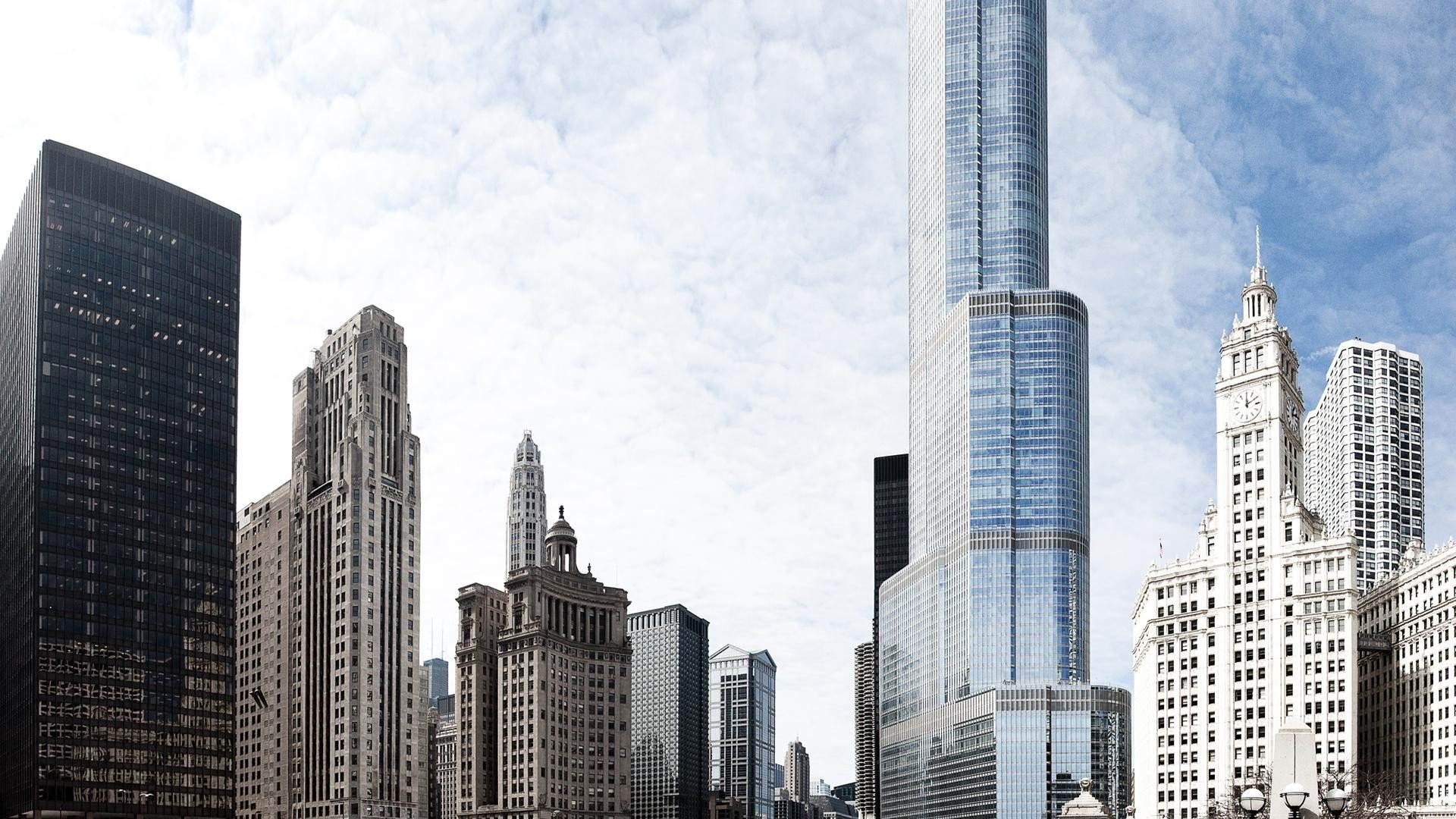 cityscapes, Chicago, Illinois, United, Trump, Tower Wallpaper
