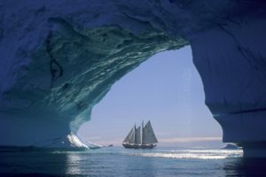ocean, Sail, Boats, Iceberg